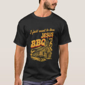 Ik wil gewoon houden van Jezus en BBQ - T-shirt (Voorkant)