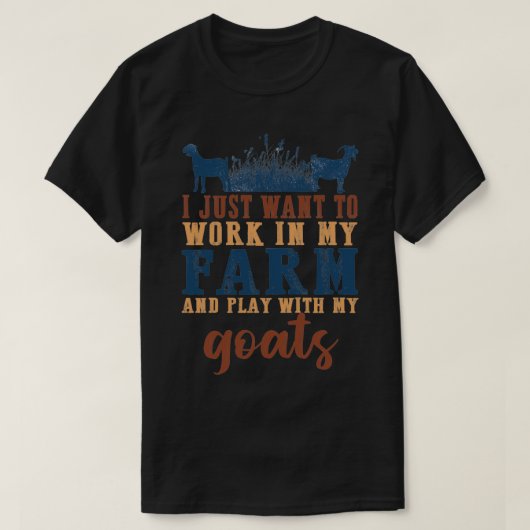 Ik wil gewoon in mijn Boerderij werken en spelen m T-shirt (Design voorkant)