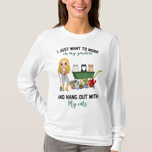 Ik wil gewoon in mijn tuin werken en met t-shirt (Voorkant)
