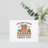 Ik wil gewoon in mijn tuin werken... met m'n tuine briefkaart (Staand voorkant)