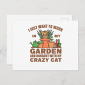 Ik wil gewoon in mijn tuin werken... met m'n tuine briefkaart (Voorkant / Achterkant)