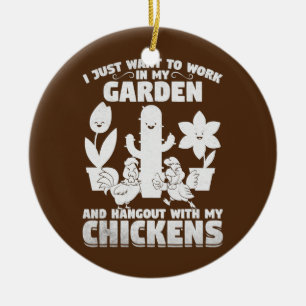 Ik wil gewoon in mijn tuin werken... met m'n tuine keramisch ornament