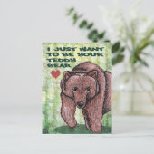 Ik wil gewoon je teddybeer zijn briefkaart (Staand voorkant)