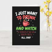 Ik wil gewoon kerstfilms kijken kaart (Gele Bloem)