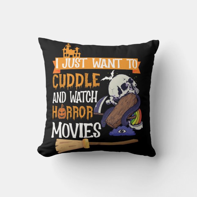 Ik wil gewoon knuffelen en griezelfilms kijken kussen (Voorkant)