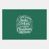 Ik wil gewoon koekjes bakken en kerstfilms kijken inpakpapier vel (Voorkant)