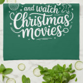Ik wil gewoon koekjes bakken en kerstfilms kijken theedoek (Gevouwen)