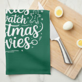 Ik wil gewoon koekjes bakken en kerstfilms kijken theedoek (Quarter Fold)