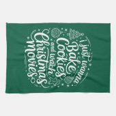 Ik wil gewoon koekjes bakken en kerstfilms kijken theedoek (Horizontaal)