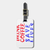 Ik wil gewoon koffie drinken bagagelabel (Voorkant verticaal)