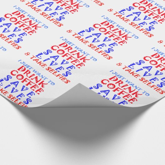 Ik wil gewoon koffie drinken cadeaupapier (Hoek)