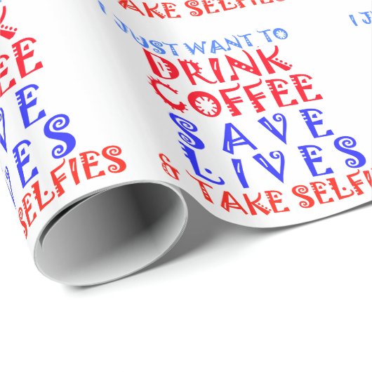 Ik wil gewoon koffie drinken cadeaupapier (Rol Hoek)