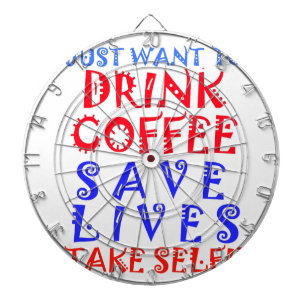 Ik wil gewoon koffie drinken dartbord