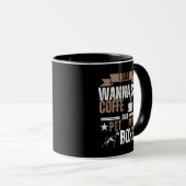 Ik wil gewoon koffie Drinken en mijn boxerhond aai Mok (Voorkant rechts)