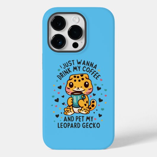 Ik wil gewoon koffie Drinken en mijn luipaard gekk Case-Mate iPhone Case (Achterkant)