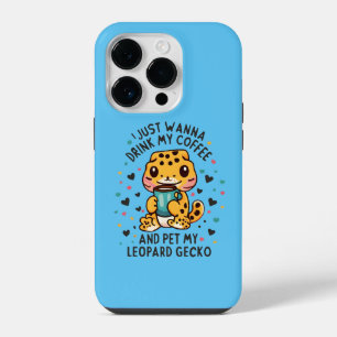 Ik wil gewoon koffie Drinken en mijn luipaard gekk iPhone 14 Plus Hoesje