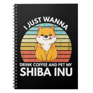 Ik wil gewoon koffie drinken en mijn shiba inu cad notitieboek