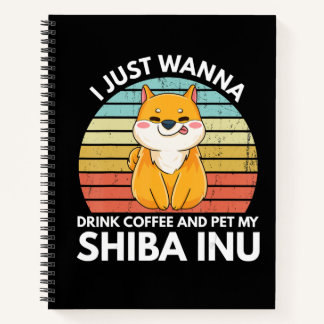Ik wil gewoon koffie drinken en mijn shiba inu cad notitieboek