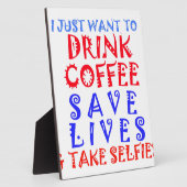 Ik wil gewoon koffie drinken fotoplaat (Zijkant)