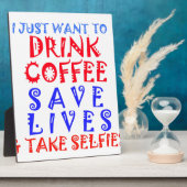 Ik wil gewoon koffie drinken fotoplaat (Zijkant)