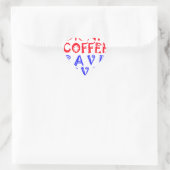 Ik wil gewoon koffie drinken hart sticker (Tas)