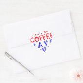 Ik wil gewoon koffie drinken hart sticker (Envelop)