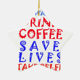 Ik wil gewoon koffie drinken keramisch ornament