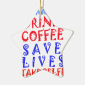 Ik wil gewoon koffie drinken keramisch ornament (Links)