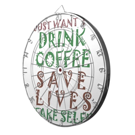 Ik wil gewoon koffie drinken, levens redden en geb dartbord (Voorkant Rechts)