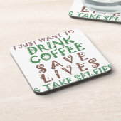 Ik wil gewoon koffie drinken, levens redden en geb drankjes onderzetter (Linkerzijde)