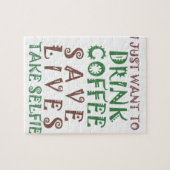 Ik wil gewoon koffie drinken, levens redden en geb legpuzzel (Horizontaal)