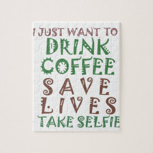 Ik wil gewoon koffie drinken, levens redden en geb legpuzzel