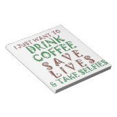 Ik wil gewoon koffie drinken, levens redden en geb notitieblok (Schuin)