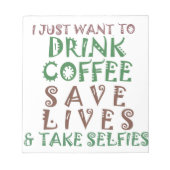 Ik wil gewoon koffie drinken, levens redden en geb notitieblok (Voorkant)