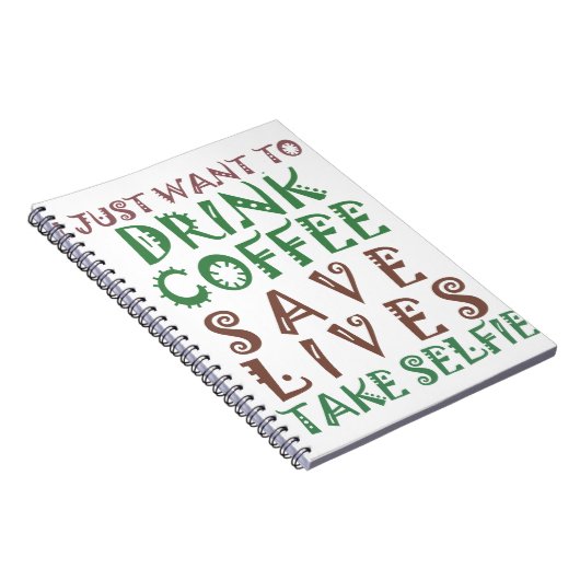 Ik wil gewoon koffie drinken, levens redden en geb notitieboek (Rechterzijde)