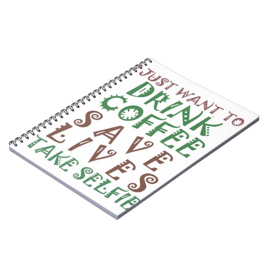 Ik wil gewoon koffie drinken, levens redden en geb notitieboek (Linkerzijde)