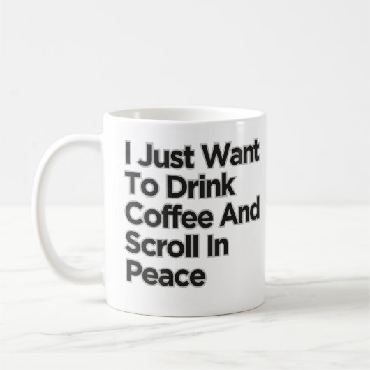 Ik wil gewoon koffie Drinken met een beetje sarcas Koffiemok (Links)