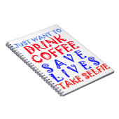 Ik wil gewoon koffie drinken notitieboek (Rechterzijde)