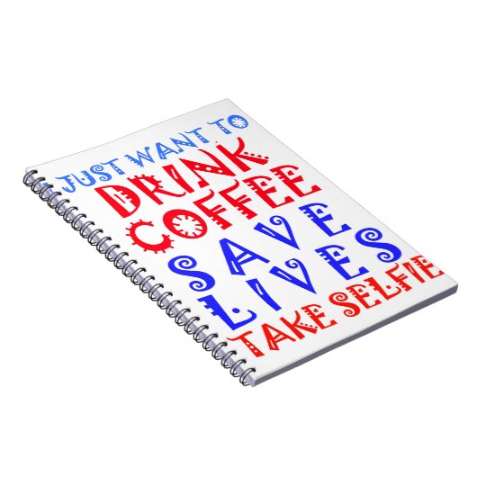 Ik wil gewoon koffie drinken notitieboek (Rechterzijde)
