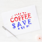 Ik wil gewoon koffie drinken ovale sticker (Envelop)