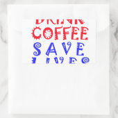 Ik wil gewoon koffie drinken rechthoekige sticker (Tas)