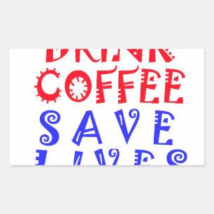 Ik wil gewoon koffie drinken rechthoekige sticker