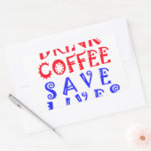 Ik wil gewoon koffie drinken rechthoekige sticker (Envelop)