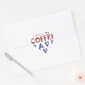 Ik wil gewoon koffie drinken, sparen levens hart sticker (Envelop)