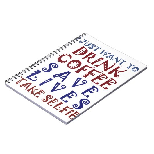 Ik wil gewoon koffie drinken, sparen levens notitieboek (Linkerzijde)