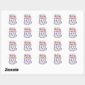 Ik wil gewoon koffie drinken, sparen levens ronde sticker (Vel)