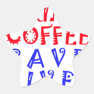 Ik wil gewoon koffie drinken ster sticker