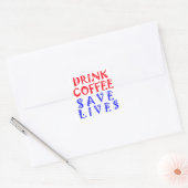 Ik wil gewoon koffie drinken vierkante sticker (Envelop)