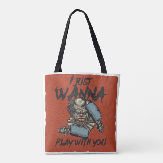 Ik wil gewoon met je spelen tote bag (Achterkant)