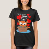 Ik wil gewoon met mijn kat hangen! Ginger Kat T-shirt (Voorkant)